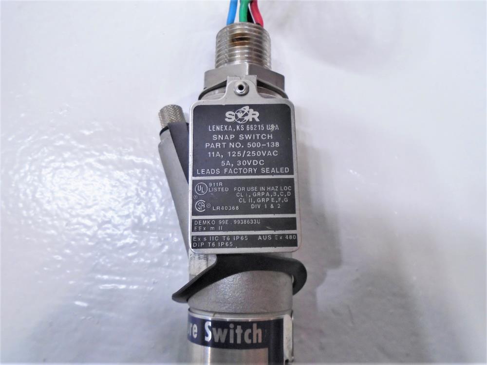 SOR 150 - 375 Deg. F Temperature Snap Switch 201AH-AF115-U9-C7A-TT, 500-138